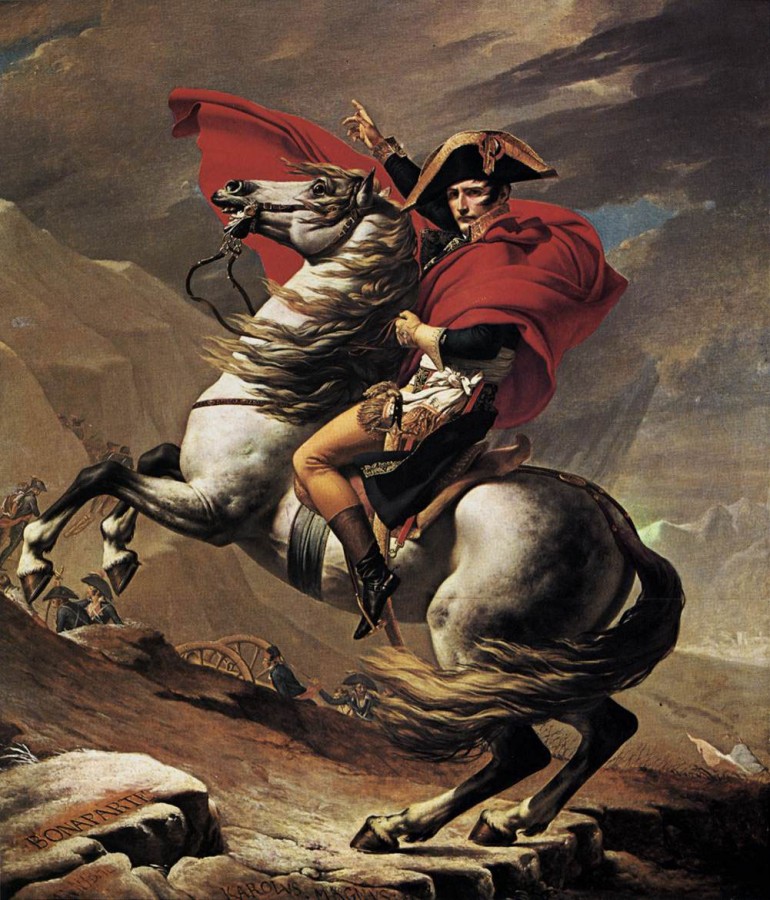 Bonaparte franchissant le Grand-Saint-Bernard,  Jacques-Louis David (1800 - 1803)